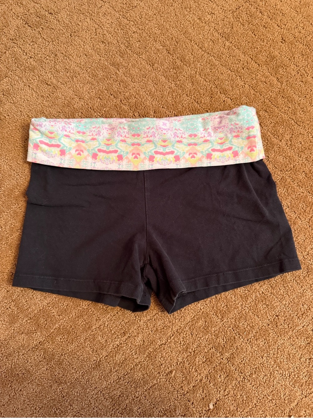 Victoria’s Secret Multicolor Fold Over Black Shorts Women’s XS